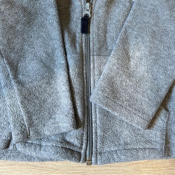 OLD NAVY LOGO BRANDED GREY FLEECE HOODIE ZIP UP TODDLER KID SIZE 3T - Picture 3 of 3